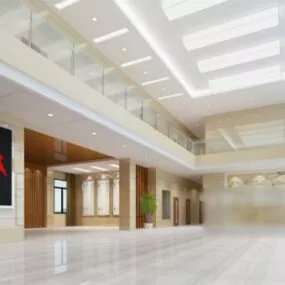 Trade Center Hall Lobby 3d model