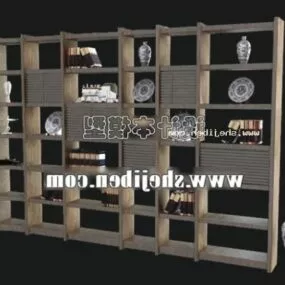 Long Cabinet Rack Furniture 3d model