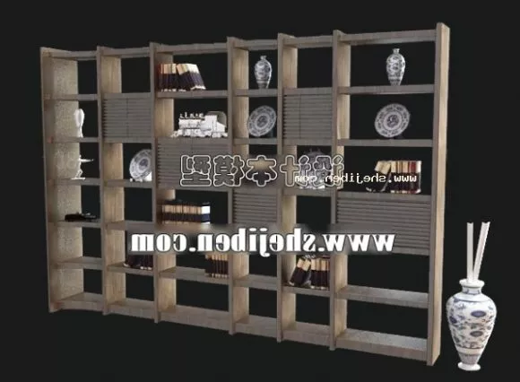 Wall Rack Bookcase 3d model