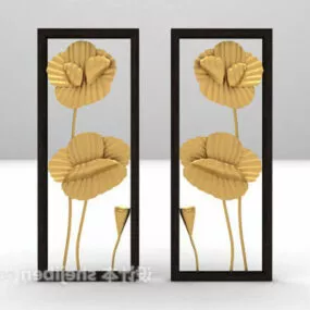 Lotus Carving Painting 3d model