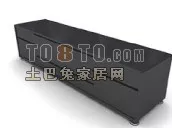 Low Tv Cabinet Grey Painting 3d model