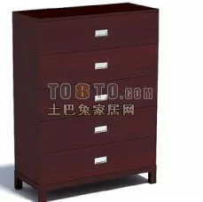 Mahogany Chest Cabinet 3d model
