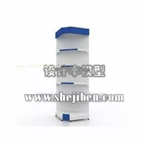 Mall White Shelf Furniture 3d model