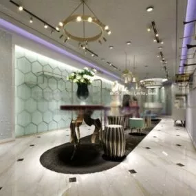 Mall Space Interior Scene 3d model