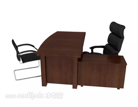 Reception Desk Wave Shape 3d model