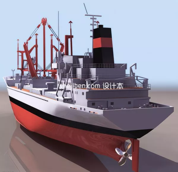 Low Poly Aircraft Carrier 3d model