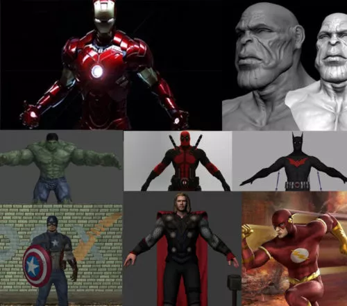 Marvel Super Heroes 3D Models Collection