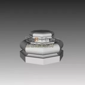Construction Column Base Stone Finished 3d model