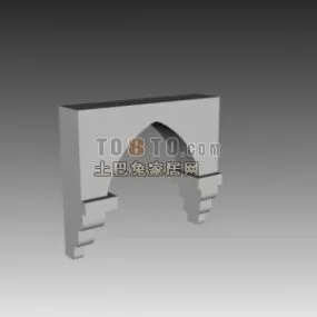 European Antique Arc Wall Decoration 3d model