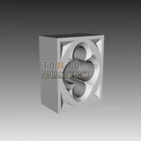 Carved Brick Component 3d model