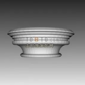 Round Column Head 3d model
