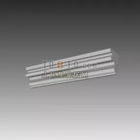 European Molding Bar Component 3d model
