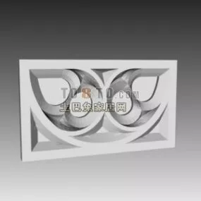 European Stone Carved Frame 3d model