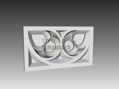 Glass Frame With Waterfall Effect 3d model