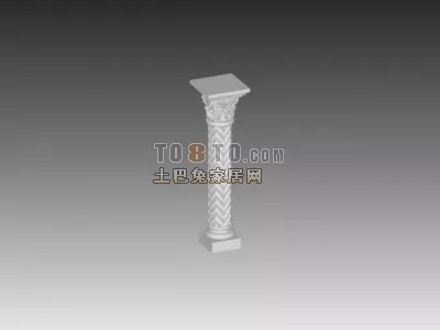 European Group Of Columns 3d model