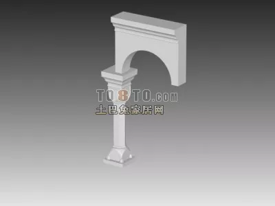 Chinese Handrail Column 3d model
