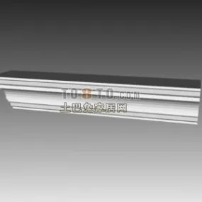 Ceiling Molding Plaster Component 3d model