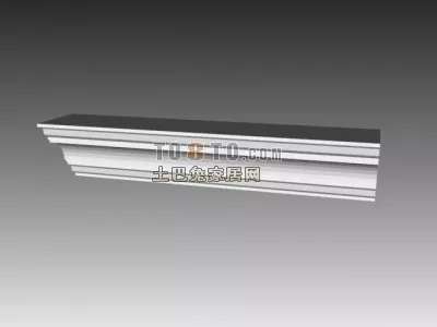 Ceiling Molding Plaster Component 3d model Ceiling Molding Plaster Component 3d model