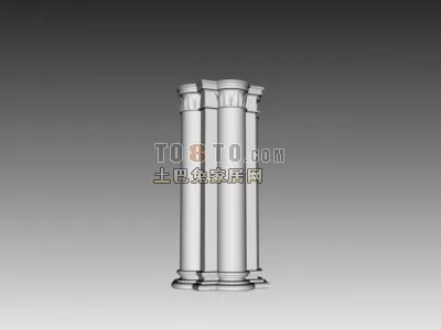 Construction Column With Roof On Top 3d model