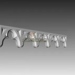 European Ceiling Carved Molding Plaster 3d model