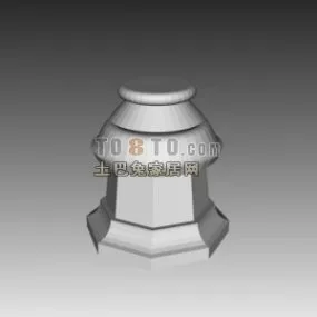 Construction Round Column Base 3d model