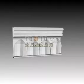 Classic European Wall Head Decoration 3d model