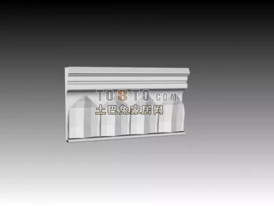 Mountain Panel Decoration 3d model