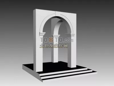 Corner Arc Wall 3d model
