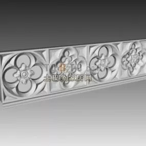 European Carved Molding Modular 3d model