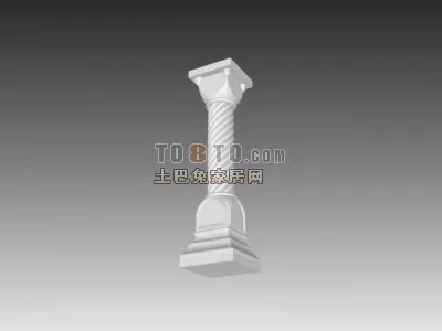 Vintage Colum Rome Architecture 3d model