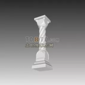 Rome Construction Column Twist Body 3d model