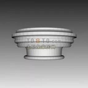 European Circle Column Base 3d model