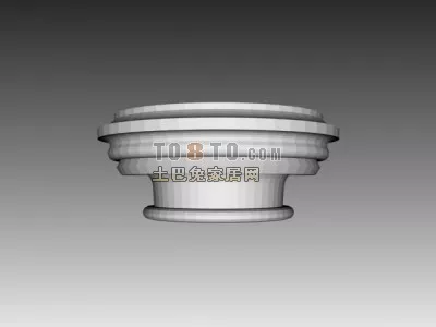 European Circle Column Base 3d model European Circle Column Base 3d model