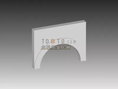 European Component Arc Gate Marble 3d model