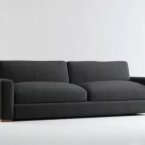 Grey Fabric Sofa For Living Room 3d model