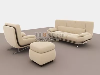 Smooth Edge Sofa Lukas, Upholstery Sofa 3d model