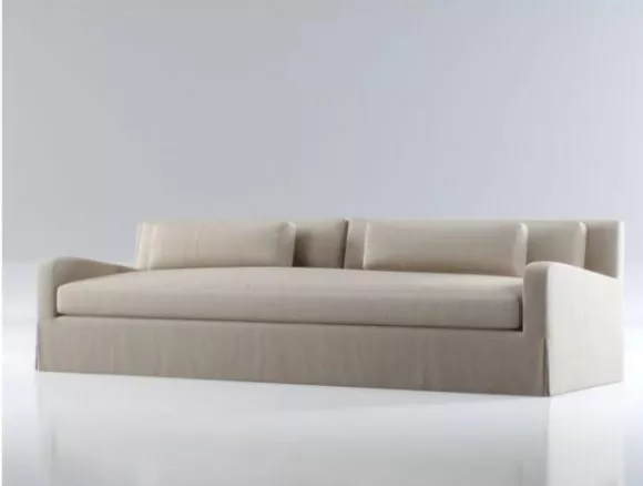 Beige Leather Sofa For Living Room 3d model Beige Leather Sofa For Living Room 3d model