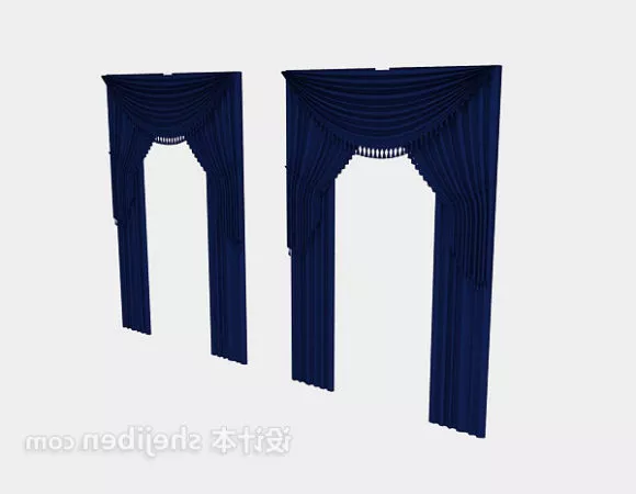 Mediterranean Curtain Textile 3d model Mediterranean Curtain Textile 3d model
