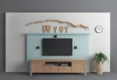 Mediterranean Style Tv Wall Decoration 3d model Mediterranean Style Tv Wall Decoration 3d model