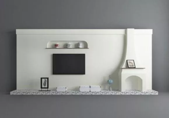 Mediterranean Style Tv Wall Cabinet 3d model Mediterranean Style Tv Wall Cabinet 3d model