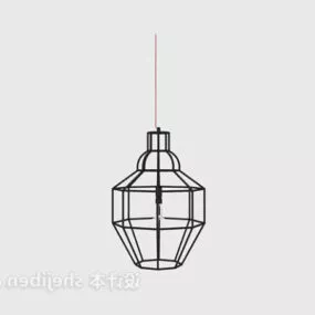 Mediterranean Iron Frame Chandelier 3d model
