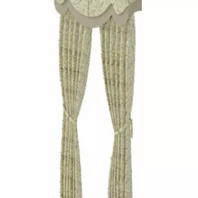 Mediterranean Style Curtain 3d model