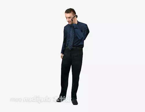 Cartoon Man With Rigged 3d model