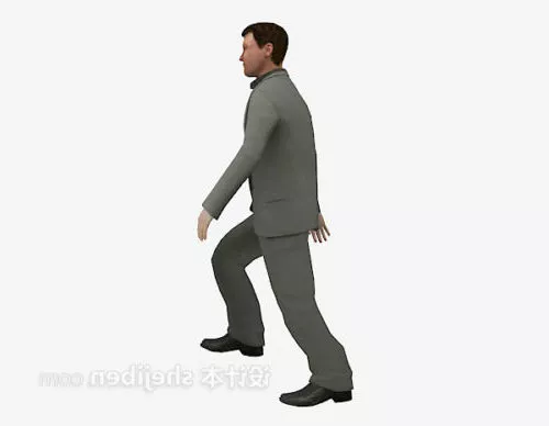 Man Character Walking Pose 3d model