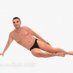 Man Character On Beach 3d model