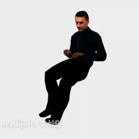 Man Sitting Character 3d model