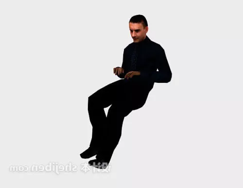 Man Sitting Character 3d model Man Sitting Character 3d model