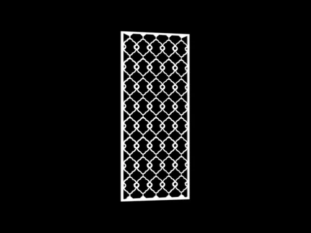 Square Partition Frame Leaf Pattern 3d model