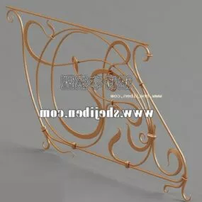 Metal Railing Curved Pattern 3d model