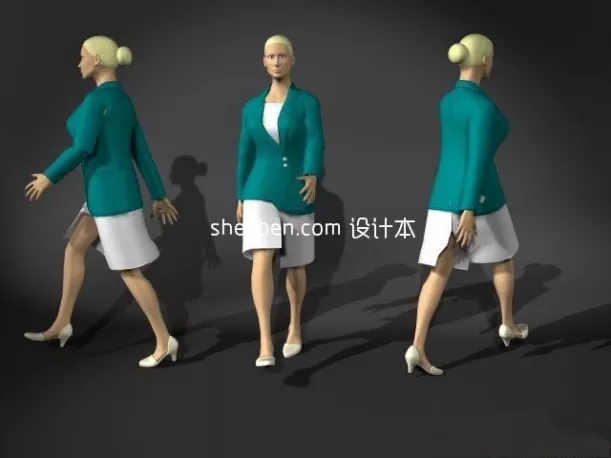 Humanoid Warrior Character With Armor 3d model